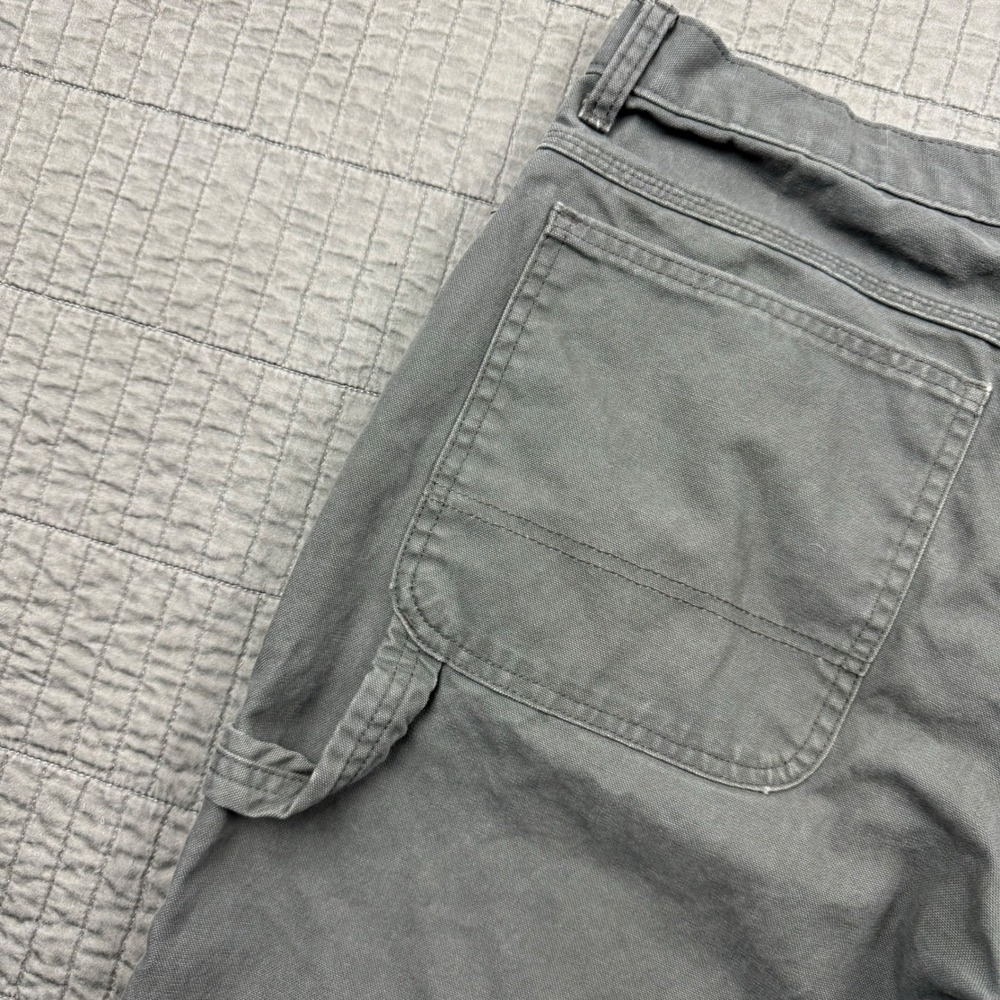 Dickies Carpenter Pants Men 36x32 Gray Canvas Workwear Utility Distressed Faded - Picture 4 of 16